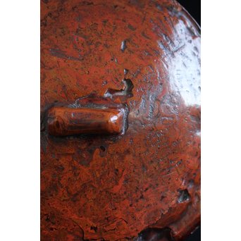 乾漆ひしゃげ水指　Q076 