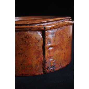 乾漆ひしゃげ水指　Q076 