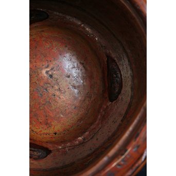 乾漆ひしゃげ水指　Q076 