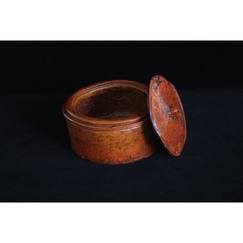 乾漆ひしゃげ水指　Q076 