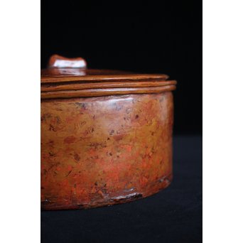 乾漆ひしゃげ水指　Q076 