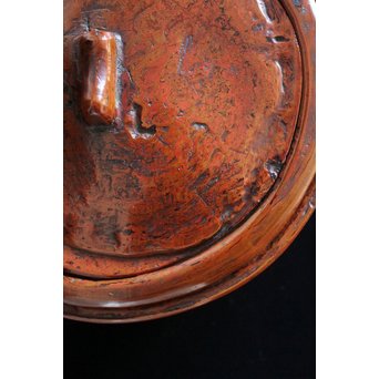 乾漆ひしゃげ水指　Q076 