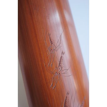 竹 蝦彫刻 腕枕/わんちん 茶合　U112 