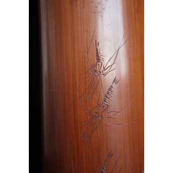 竹 蝦彫刻 腕枕/わんちん 茶合　U112 