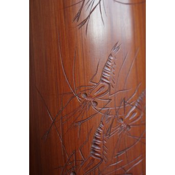 竹 蝦彫刻 腕枕/わんちん 茶合　U112 