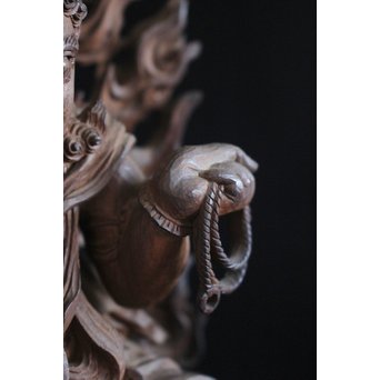 仏教美術 木彫不動明王坐像　X152 