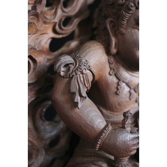 仏教美術 木彫不動明王坐像　X152 