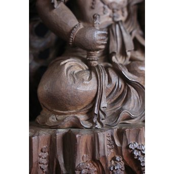 仏教美術 木彫不動明王坐像　X152 