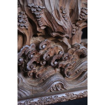 仏教美術 木彫不動明王坐像　X152 