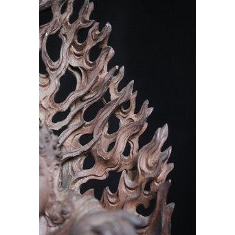 仏教美術 木彫不動明王坐像　X152 