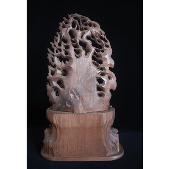 仏教美術 木彫不動明王坐像　X152 