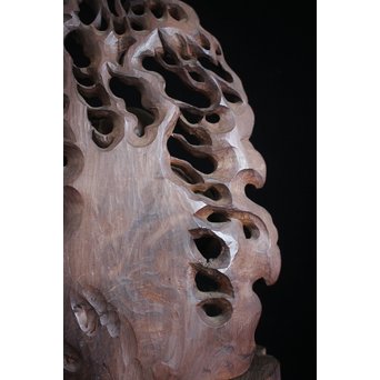 仏教美術 木彫不動明王坐像　X152 