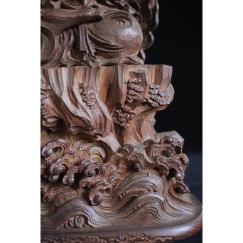 仏教美術 木彫不動明王坐像　X152 