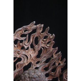 仏教美術 木彫不動明王坐像　X152 