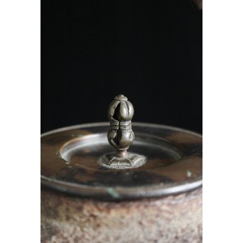 木越三右衛門 極箱 白肌銀象嵌鉄瓶　M148 