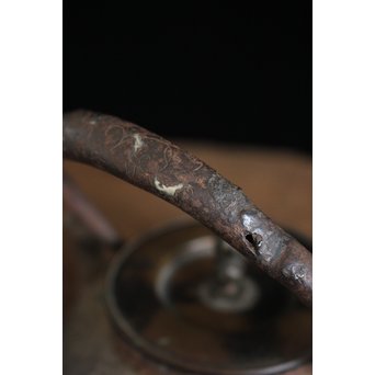 木越三右衛門 極箱 白肌銀象嵌鉄瓶　M148 