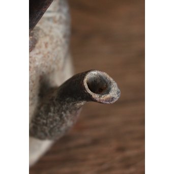 木越三右衛門 極箱 白肌銀象嵌鉄瓶　M148 