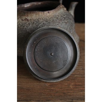 木越三右衛門 極箱 白肌銀象嵌鉄瓶　M148 