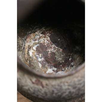 木越三右衛門 極箱 白肌銀象嵌鉄瓶　M148 