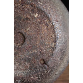 木越三右衛門 極箱 白肌銀象嵌鉄瓶　M148 