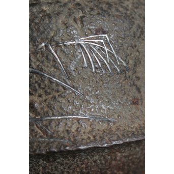 木越三右衛門 極箱 白肌銀象嵌鉄瓶　M148 