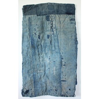 藍染 ボロ 継接ぎの敷物　U114 