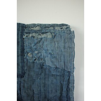 藍染 ボロ 継接ぎの敷物　U114 