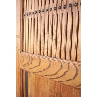 総欅大金具格子蔵戸　W975Y 