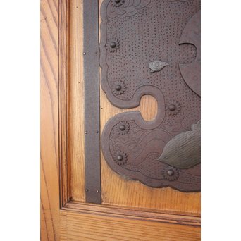 総欅大金具格子蔵戸　W975Y 