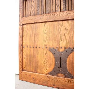 総欅格子蔵戸　W977 