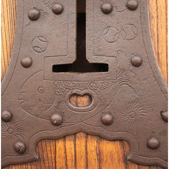 総欅格子蔵戸　W977 