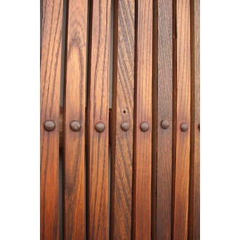 総欅格子蔵戸　W977 