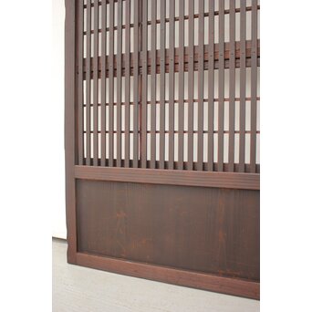 障子枠付 黒格子戸　L1003 