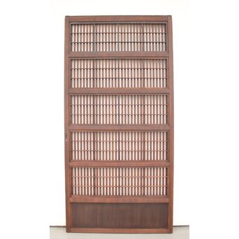 障子枠付 黒格子戸　L1003 