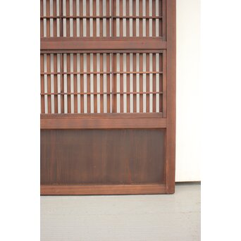 障子枠付 黒格子戸　L1003 