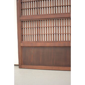 障子枠付 黒格子戸　L1003 