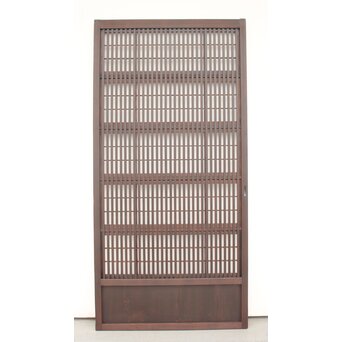 障子枠付 黒格子戸　L1003