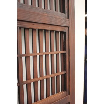 障子枠付 黒格子戸　L1003 