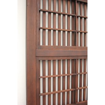 障子枠付 黒格子戸　L1003 