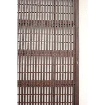 障子枠付 黒格子戸　L1003 