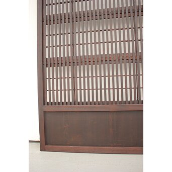 障子枠付 黒格子戸　L1003 