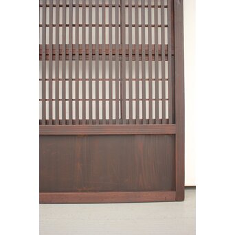 障子枠付 黒格子戸　L1003 