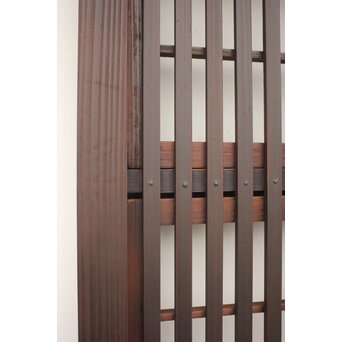 障子枠付 黒格子戸　L1003 