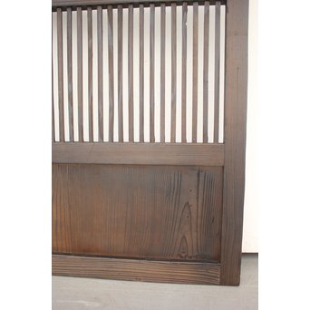 黄色ガラスの黒格子戸 4枚1組　L1005 