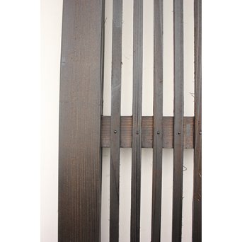 黄色ガラスの黒格子戸 4枚1組　L1005 