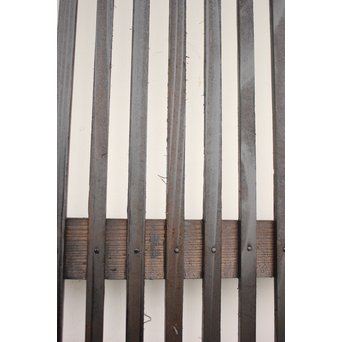 黄色ガラスの黒格子戸 4枚1組　L1005 