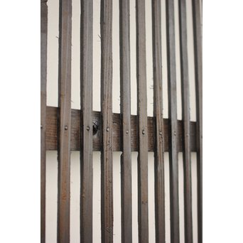 黄色ガラスの黒格子戸 4枚1組　L1005 