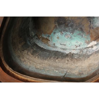 瓢箪漢詩彫 [知足以自誡] 火鉢　X157 