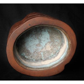 柿 漢詩《悠然得佳趣》火鉢　X158 