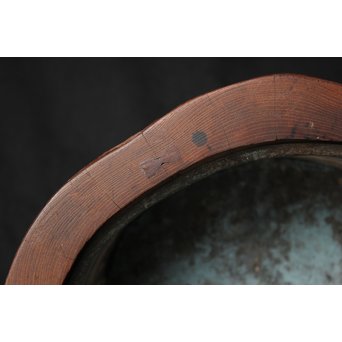 柿 漢詩《悠然得佳趣》火鉢　X158 